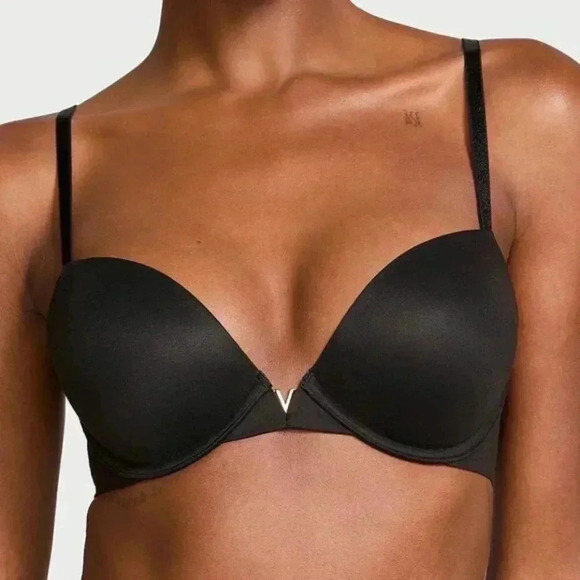 Victoria's Secret  Smooth Push Up Bra Black Size 36DDD - Picture 1 of 8